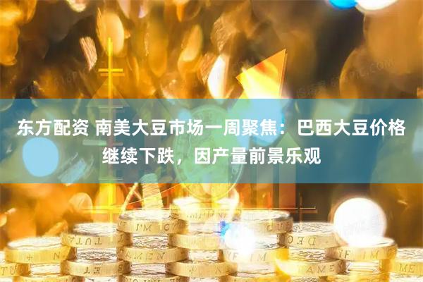 东方配资 南美大豆市场一周聚焦:巴西大豆价格继续下跌,因产量前景乐观