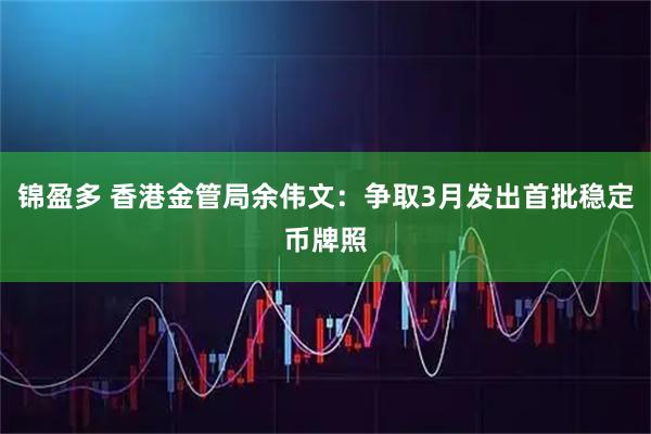 锦盈多 香港金管局余伟文：争取3月发出首批稳定币牌照