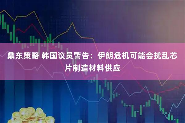 鼎东策略 韩国议员警告：伊朗危机可能会扰乱芯片制造材料供应