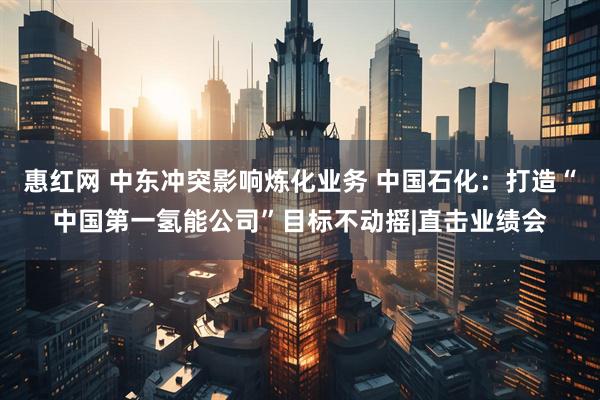 惠红网 中东冲突影响炼化业务 中国石化：打造“中国第一氢能公司”目标不动摇|直击业绩会