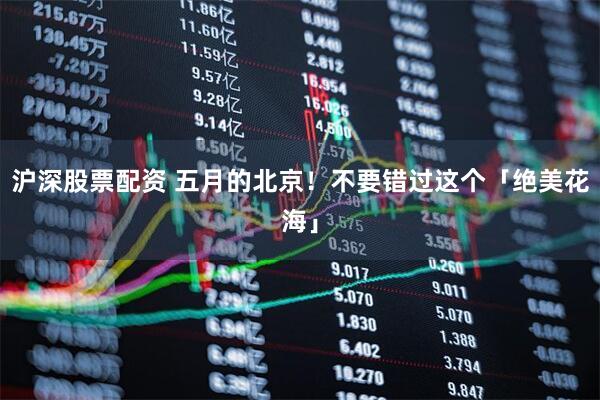沪深股票配资 五月的北京！不要错过这个「绝美花海」